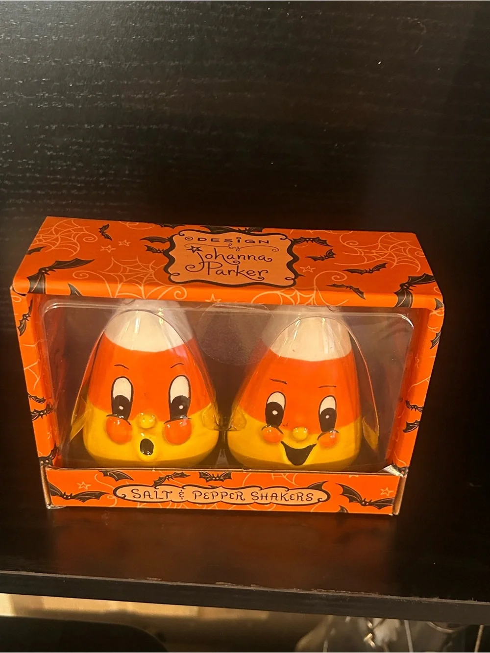 Cute Candy Corn Salt & Pepper Shakers - Orange and Yellow